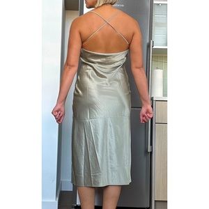 H+M satin-esque slip dress